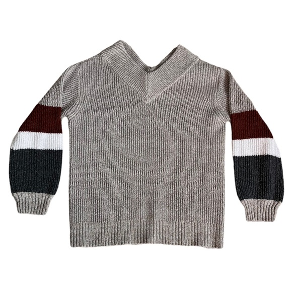 Staccato Sweaters - Staccato V-neck Striped Long Sleeve Sweater | Women’s L